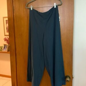 Free People Dark Blue Wide-Leg Pants Size Medium